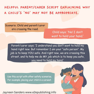 Helpful Parent/Carer Script Explaining Why A Child's 'No' May Not Be Appropriate